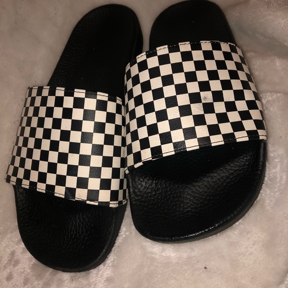 Vans Shoes - Checkered Van Slides